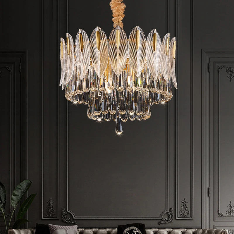 Stylish Nehora Round Crystal Chandelier