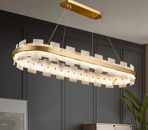 Stylish Varnaka Alabaster Chandelier Light