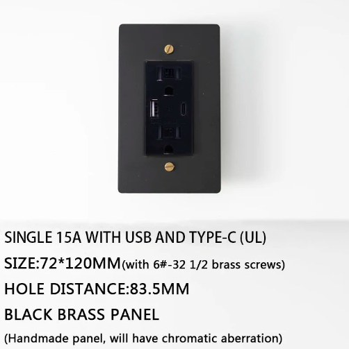 Unique Black-G Brass Panel Plate