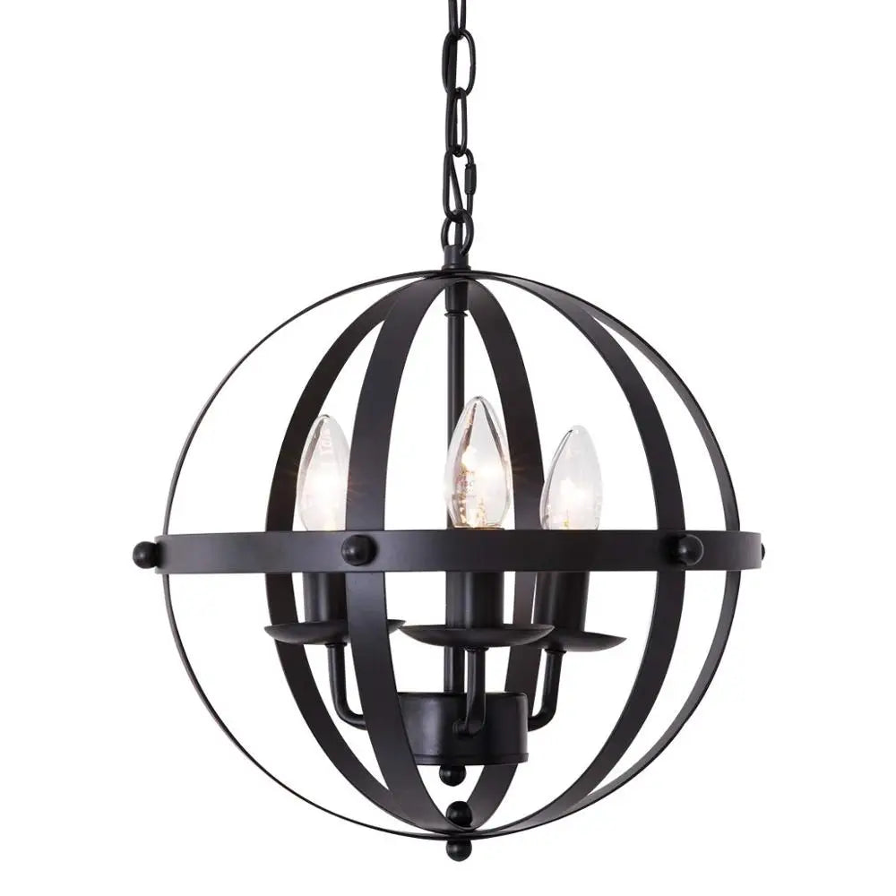 UniqueBlackSfairaChandelier