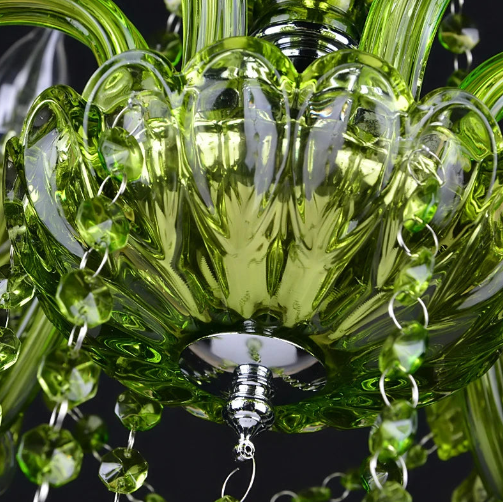 Unique Brigitte Chandelier-Green