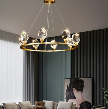 Unique Cristal Round Chandelier