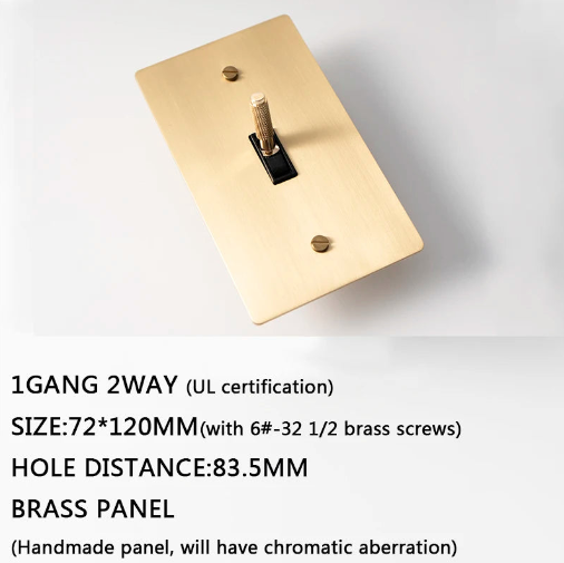 Unique Golden Brass Panel Switch