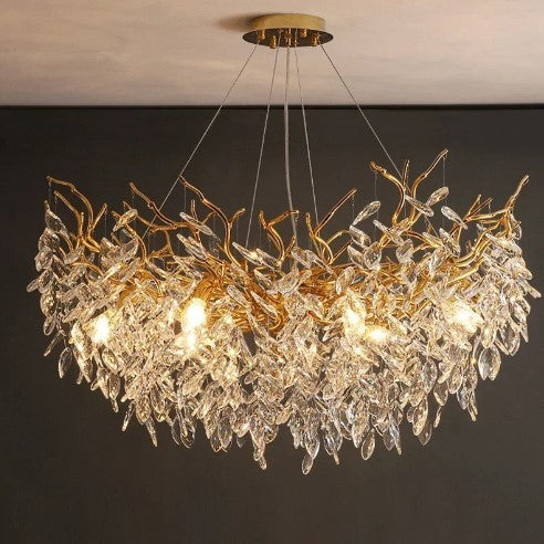 Unique Lamean Crystal Chandelier