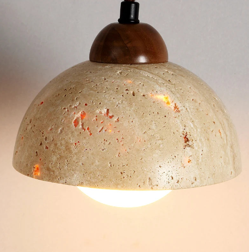 Unique Travertine Pendant Light