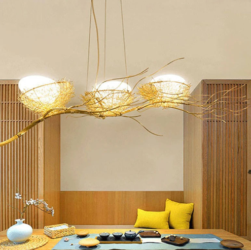 Unique_Gold_Nest_Chandelier