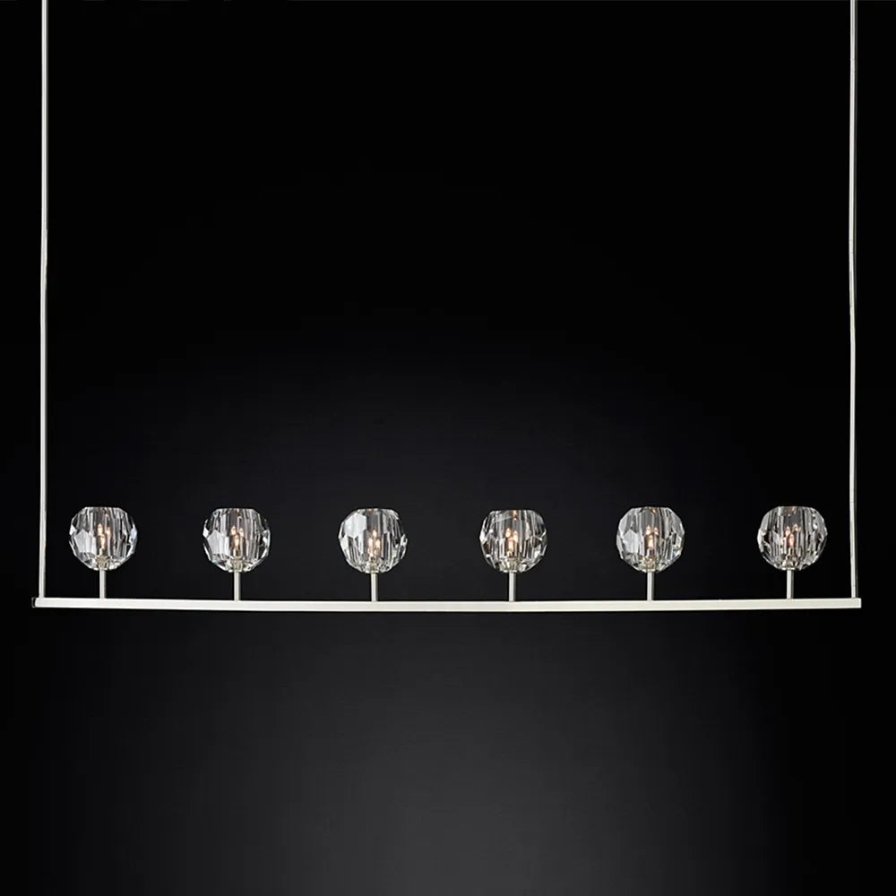 Unique Kurst 5 Linear Glass Chandelier