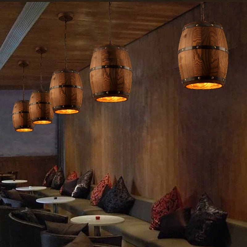 Unique Barrel Pendant Light