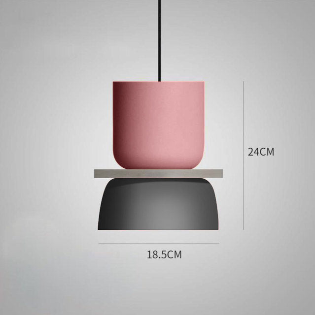 Modern Macaron Pendant light Size Chart