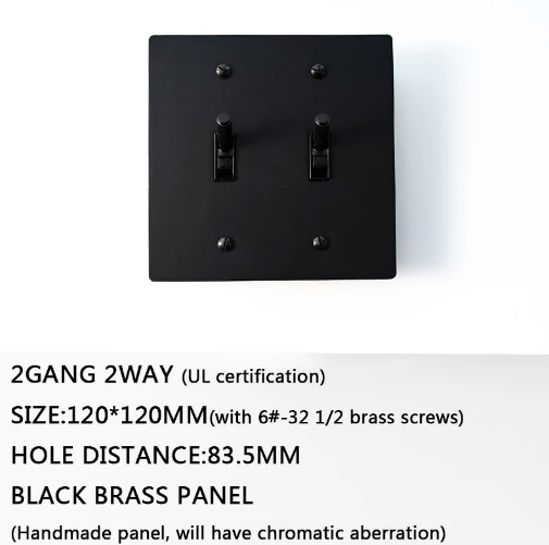 luxury Whole Black Brass Panel Plate