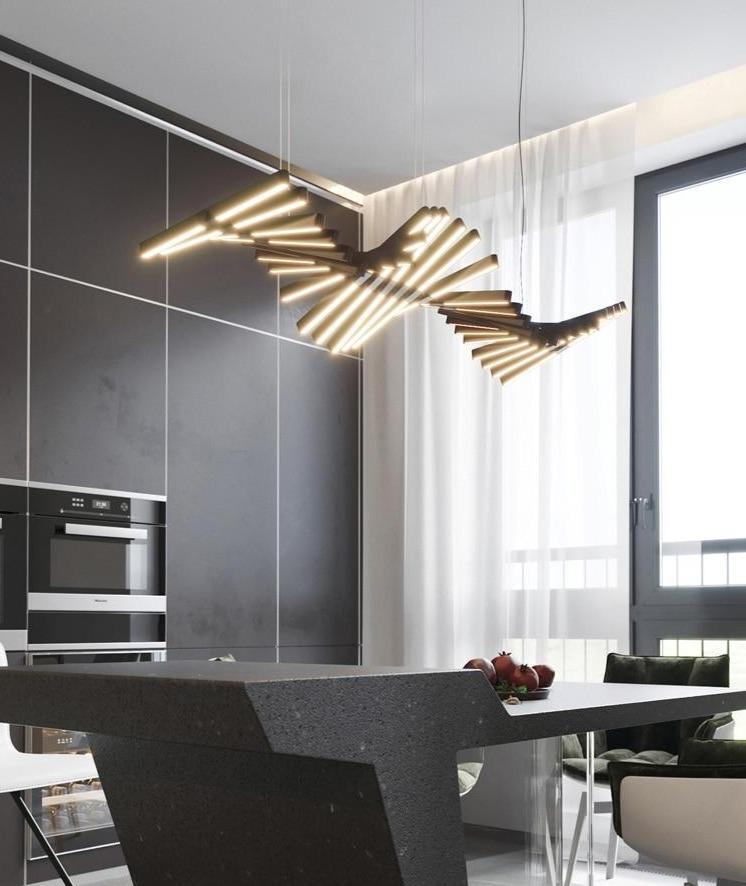 Waves Chandelier Dimmable